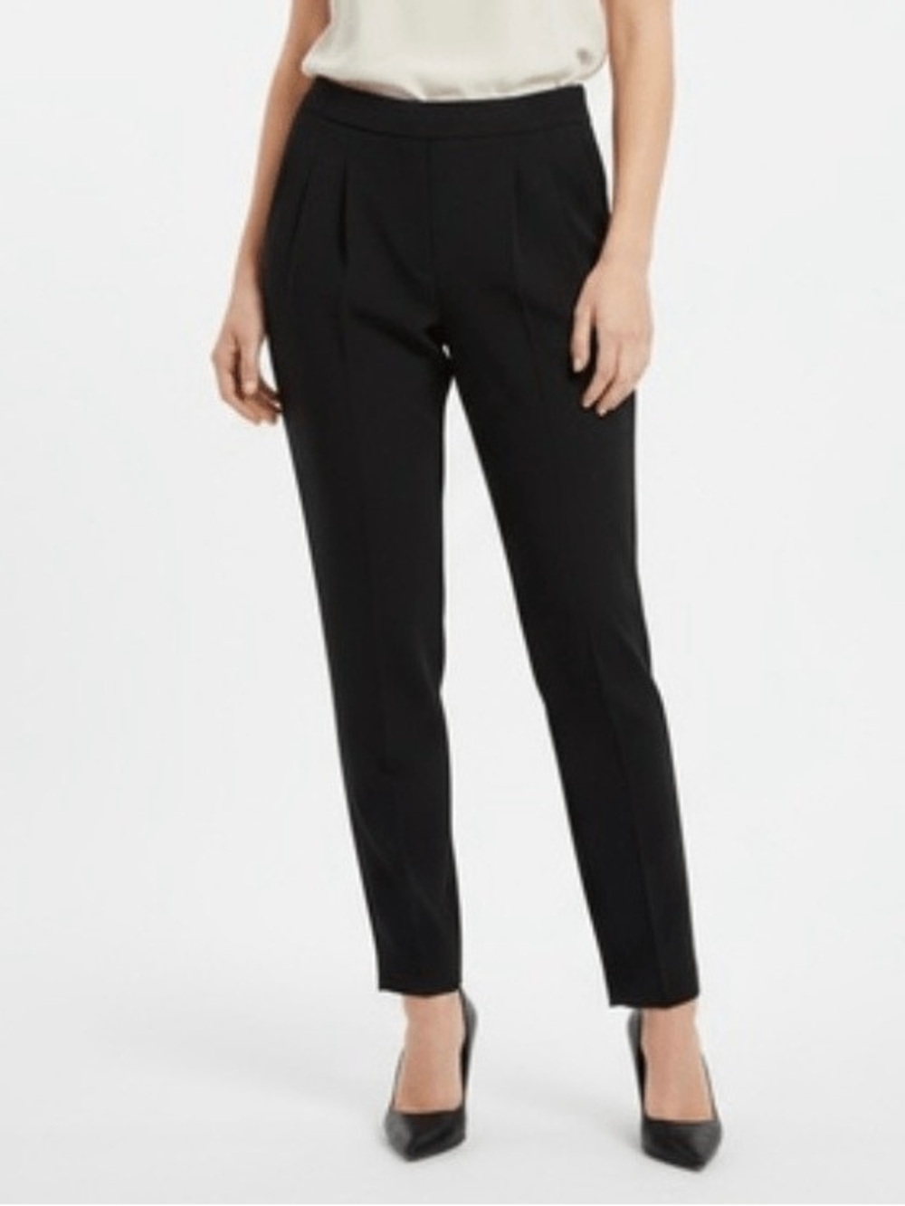 Babaton Atelier Black Slim Tapered Pant Ankle Length